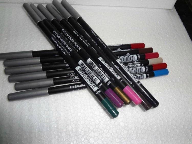 Pack of 12 Lip Liner Eye Pencil & Lipliner Multi Color Leyjao.pk