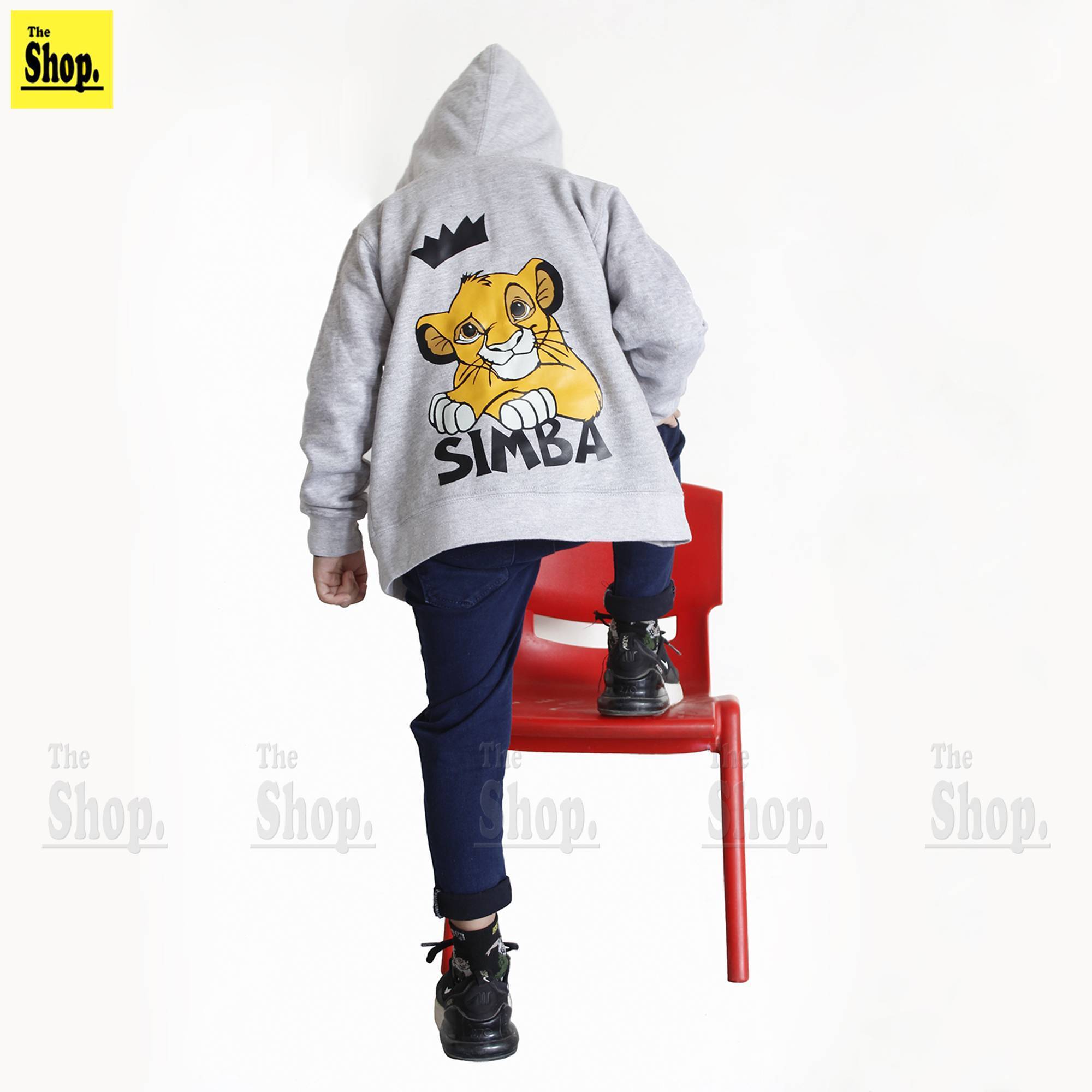 Lion King SIMBA Future King Grey Zipper Hoodie For Boys Girls Kids LK1 KGH Leyjao.pk