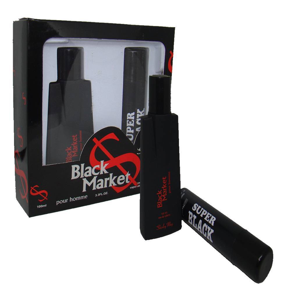 Shirley May Black Market Perfume Gift Set For Men – 100 ml & 75 ml ...