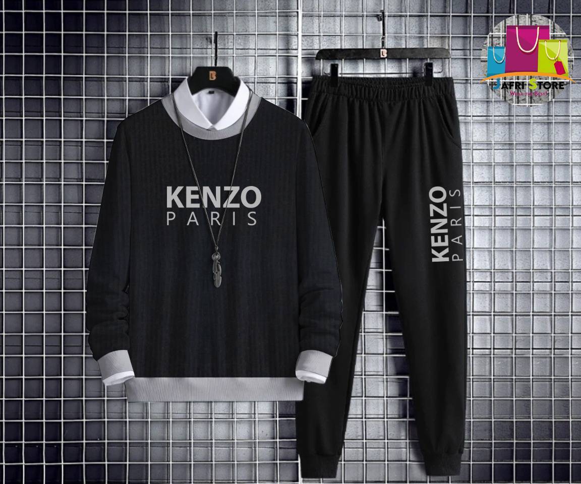 Winter Collection Korean Fleece Tracksuit For Unisex Kenzo Paris