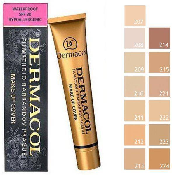 Dermacol Foundation 212 High Quality Concealer Liquid Foundation Cover Freckles Acne Marks Waterproof​