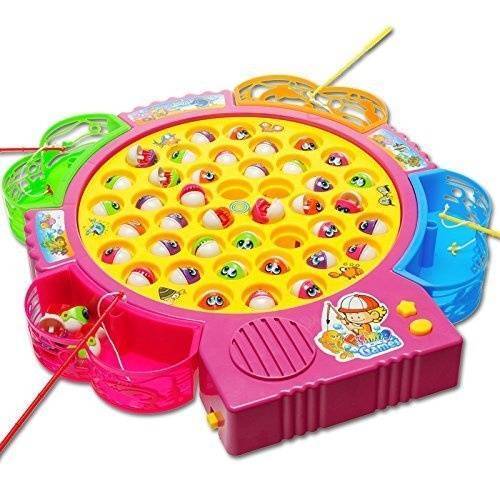 Haktoys Fishing Game Toy Set with Rotating Board