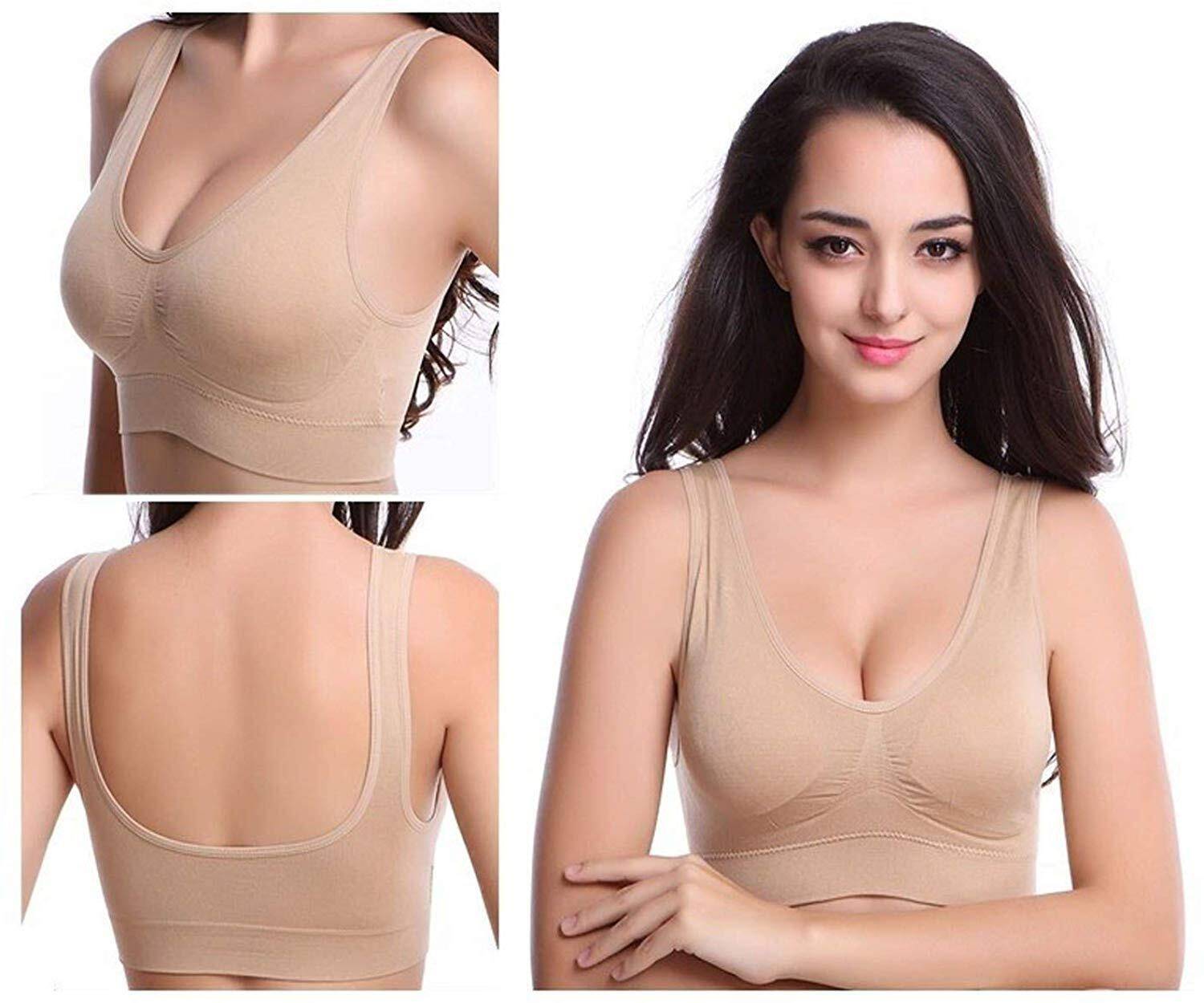 Padded Air Bra & Non-Wired Bra For Women & Girls, Free Size Adjustable Air  Bra - Brazzer for Women and Girls - No Straps,No Clips,No Wires,No Pain