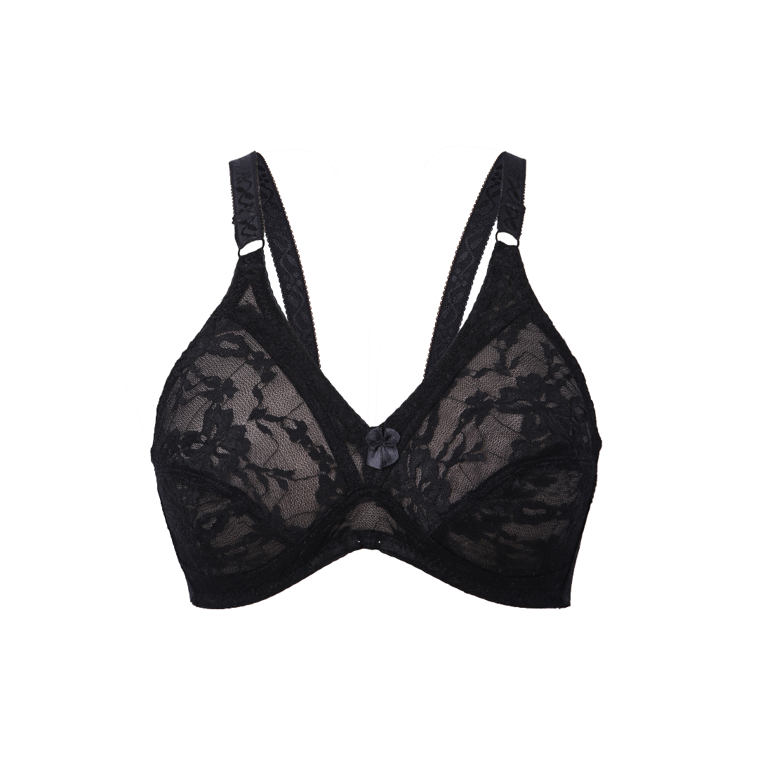 Buy Floret Wirefree Natural Lift Pretty Back Bra - Black at Rs.599 online