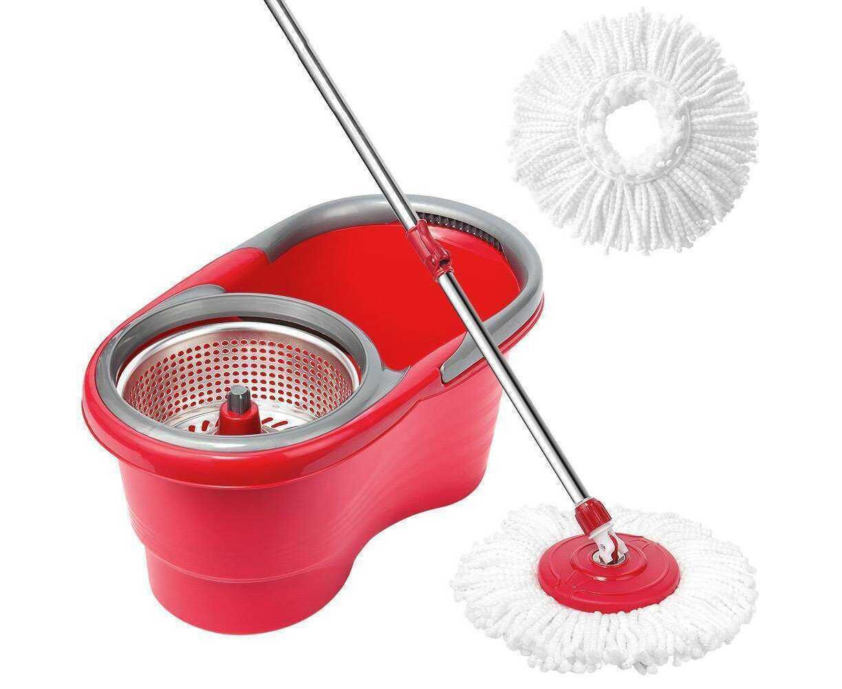 Stainless Steel Double Drive Rotary Mop Mopping Bucket Household