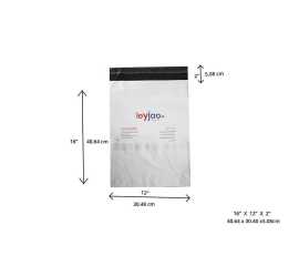 Leyjao Large Packaging Plastic Envelope Pack Of 25 ( W12" x H16" + 2" )
