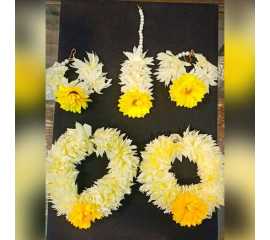 Artificial Gajra Flower kangan for Maiyun, Mehendi - Set Of 5 Piece