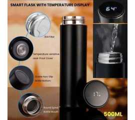 Home Led Digital Temperature Display Smart Thermos Creative Vacuum Water Bottle - 1 Piece