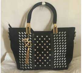 Branded Hand Bag - Black