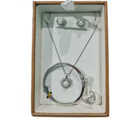 Necklace Full Set Silver Party Wear Necklace Set