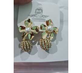 Trendy Flower Stud Earrings Female Statement Earrings for Girls 1 Pair