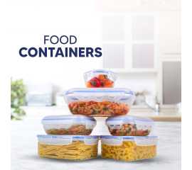 Pack Of 6 Transparent Food Containers Box