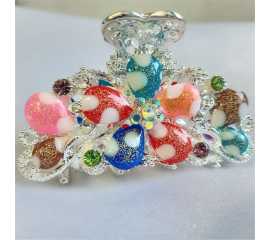 Elegant Hair Metallic Beads Hair Claw Clip For Girls, Women Hair Accessories