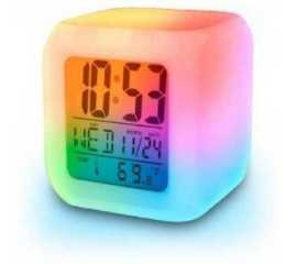 7 Color Changing LED Digital Alarm Clock with Date, Time.