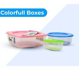 Colorful 3 PCS Food Storage Box Set