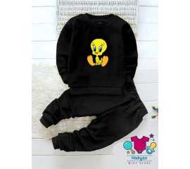 Summer Friendly Collection Kids Suits - Black Shirt Black Trouser