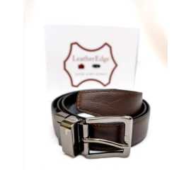 Article: 11632 - Dual Sided Genuine Leather Belt (Black and Brown)