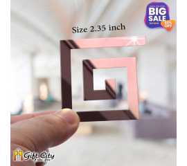 Rose Gold Mirror Tile Sticker Acrylic Border Art 10 Pcs 60*60mm