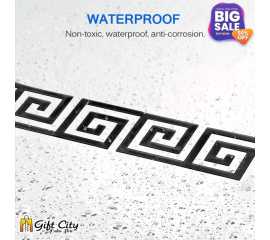 Black Mirror Tile Sticker Acrylic Border 5 Pcs 60*60mm