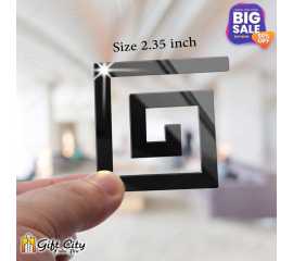 Black Mirror Tile Sticker Acrylic Border 10 Pcs 60*60m