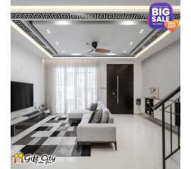 Black Mirror Tile Sticker Acrylic Border  80 Pcs 60*60mm