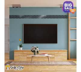 Black Mirror Tile Sticker Acrylic Border Self Adhesive Building Wall Art 40 Pcs 60*60mm