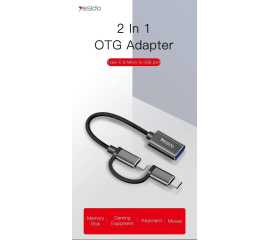 Yesido 2 In 1 OTG Adapter Type-C & Micro to USB Port