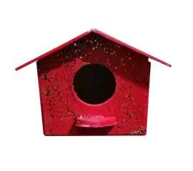 Play Wood Breeding Medium Hut For Birds - Red
