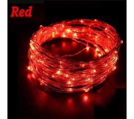 Red Fairy Light String 20 Ft - 220V For Home Decoration