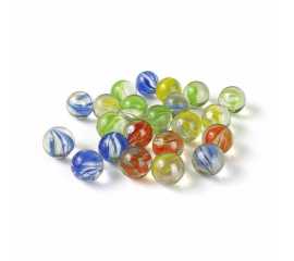 Pack of 50- Glass Decorative Marbles Bead - Multicolour
