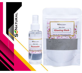SoNatural - Glowing Mask 60G & Rosewater - Best Combo - 120Ml