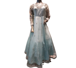 Ladies Organza Maxi Dress - Ombre Signal