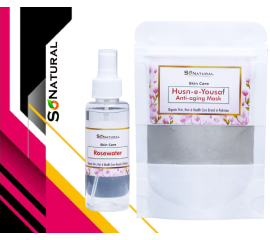 SoNatural - Husan E Yousaf Anti-Aging Mask 60G & Rosewater - 120Ml