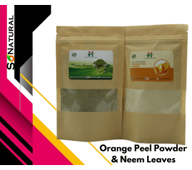 SoNatural -Combo (Pack Of 2)  Orange Peel Powder & Neem Leaves Powder (100G) - Best Combo - 100% Natural