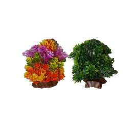 Pack of 2 Artificial Underwater Plant Grass With Stone For Aquarium Fish Tank