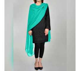 Firozi Crinkle Chiffon Dupatta - B9