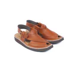 Amani Maqdur Peshawari Chappal For Men - Mustard