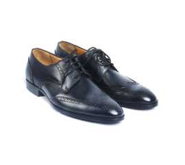 Amani Rumi Derby Leather Shoes For Men - Black