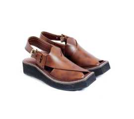 Amani Sultan Peshawari Chappal For Men - Brown