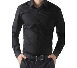 ICare Cotton Dress Shirt for Men - Black
