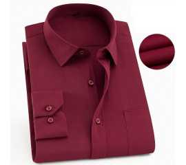 ICare Cotton Dress Shirt for Men - Maroon