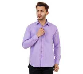 ICare Cotton Dress Shirt for Men - Light Purple