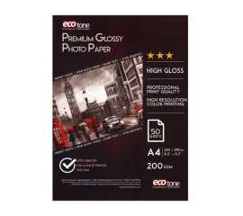 A4 Ecotone Premium Glossy Photo Paper 50 sheets 200gm