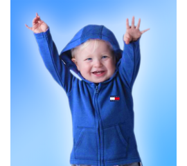 Pocket Logo Zip-Up Hoodie For Boys - 1-Piece