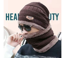 Brown Winter Cap and neck For Unisex