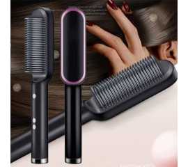 Hair Straightener Ceramic Heated Brush - Model HQT-909B