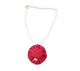 New Arrival Fashion Pearl Hat Necklace For Girls - Red