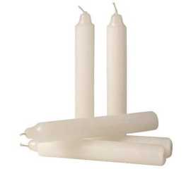 White Store Wax Candles 7.5 inch - Pack of 6