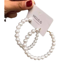 New Arrival Fashion Pearl Hoop Earrings For Girls