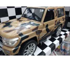 Rechargeable Remote Control Land Cruiser Army Jeep Toy For Kids